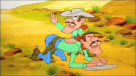 Lucky Luke - Joe Dalton spanks Averell Dalton