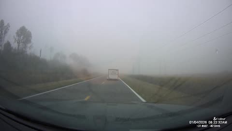 Florida Driver Attempts Dangerous Pass in Heavy Fog
