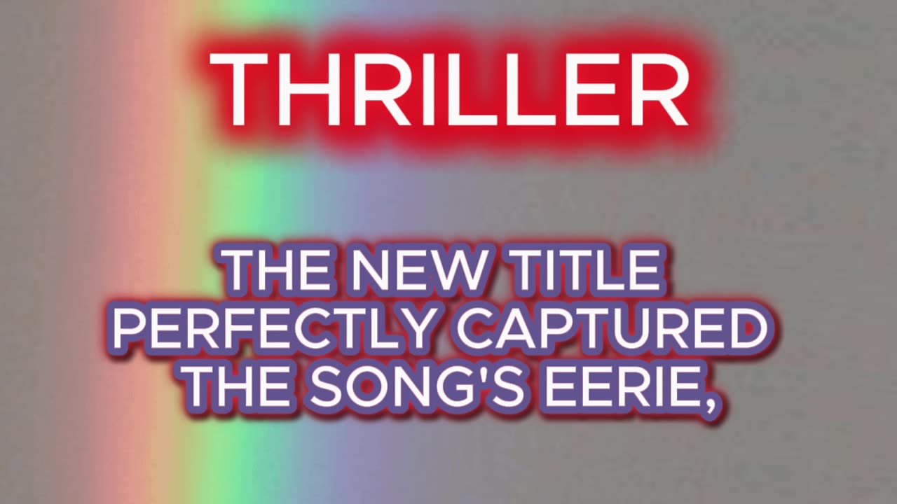 Starlight by Michael Jackson the original Thriller