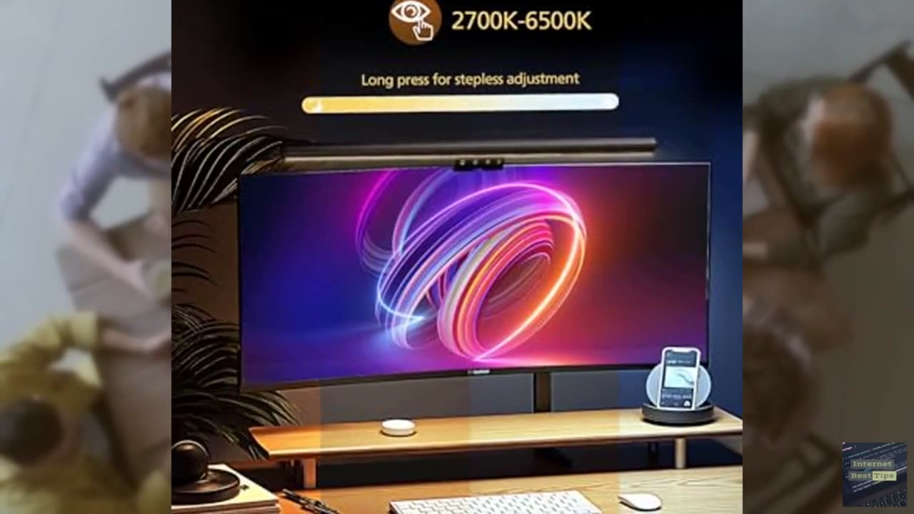 VIEYKEA Monitor Light Bar for Computer with Auto Dimming, Memory Function and St