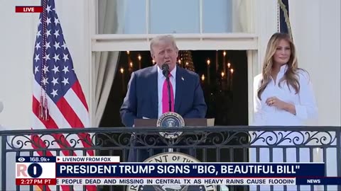 'Big, beautiful bill: President trump signs bill during white house 4th of July event