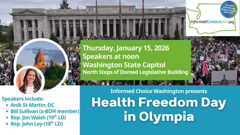 Health Freedom Day in Olympia January 15, 2026