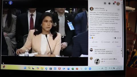 Iran Does Not Have Nuclear Weapons per Tulsi Gabbard, U.S. Director of National Intelligence, 25 March 2025
