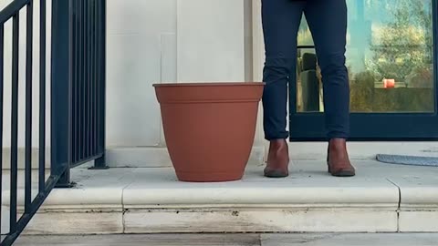 Husband transforms old planter.hd