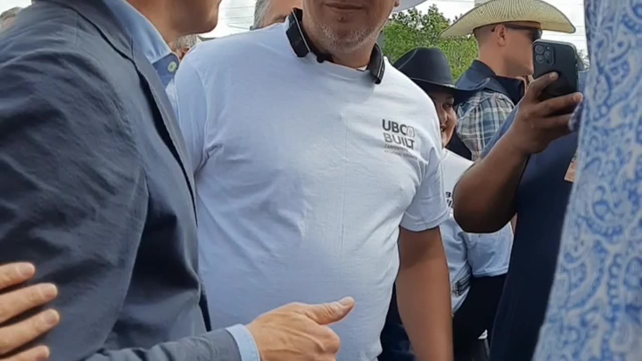 At Stampede Breakfast and the Prime Minister shows up
