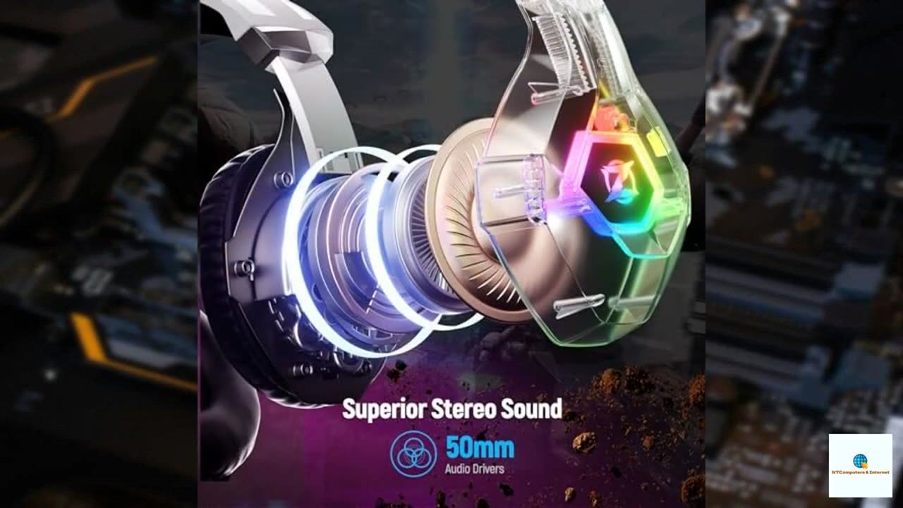 Ozeino Gaming Headset for PC, Ps4, Ps5, Xbox Headset with 7.1 Surround Sound, Gaming Headp