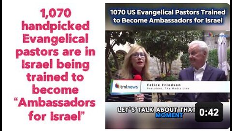 1,070 handpicked Evangelical pastors are in Israel being trained to become “Ambassadors for Israel”