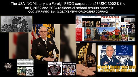 THE USA INC, DOD, BLACKROCK AND THE POPE's NEW WORLD CORPORATE HQs is in DE -TAKE IT DOWN AS PER QUO