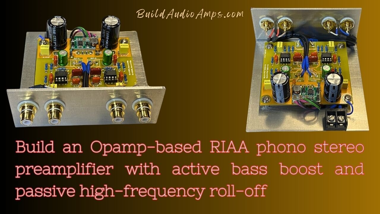 Build an Opamp-based RIAA phono stereo preamp