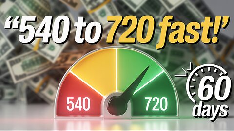 Boost Your Credit Score Fast From 540 to 720 in 60 Days!