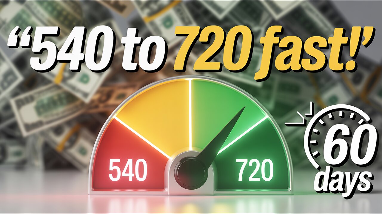 Boost Your Credit Score Fast From 540 to 720 in 60 Days!