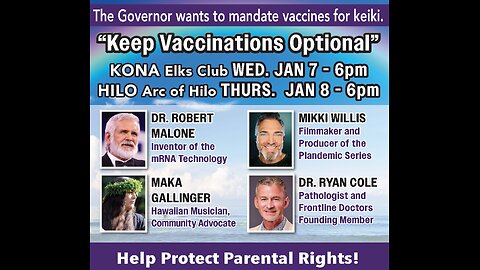 Governor wants to vaccinate ALL local Hawaii children!