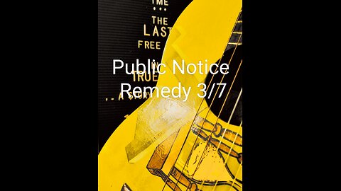 Public Notice- Problem? Reaction*Solution! 3of7