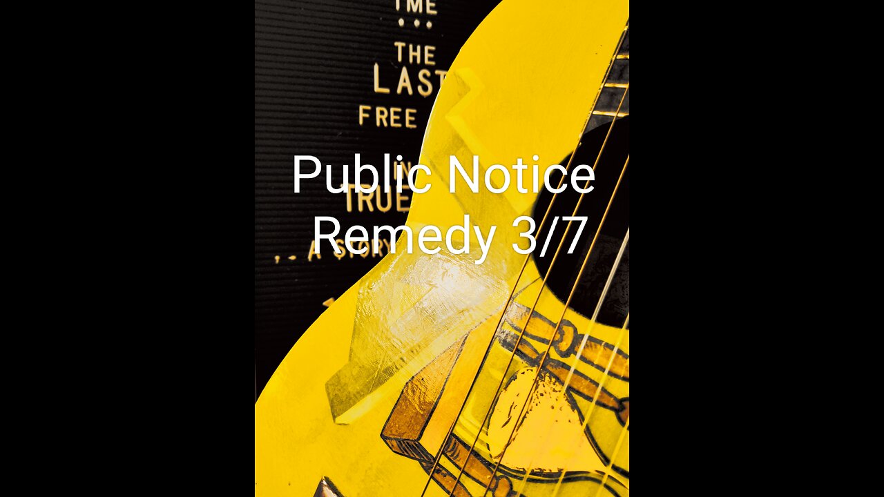 Public Notice- Problem? Reaction*Solution! 3of7