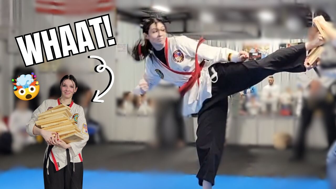 Breaking REAL Wood BOARDS! | Ms Verga #tkd #blackbelt #boardbreaking