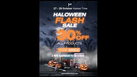 Meamo 30% off 27th- 29th Oct. code MANDA