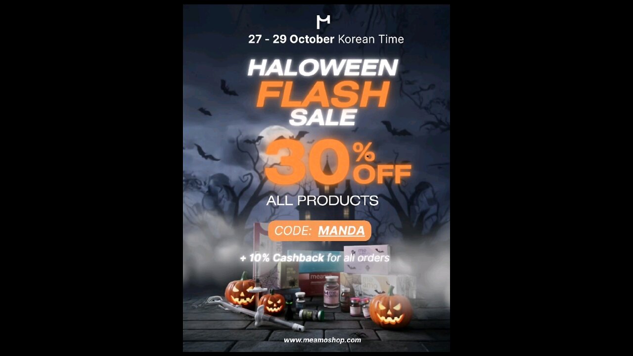 Meamo 30% off 27th- 29th Oct. code MANDA