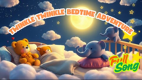 Twinkle Twinkle Bedtime Adventure 🌟🚀 | Soothing Lullaby for Kids with Stars & Dreamy Animals