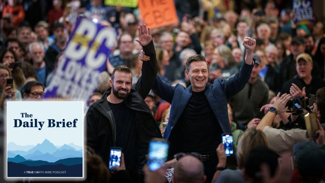 Conservative Leader Pierre Poilievre stands by Aaron Gunn