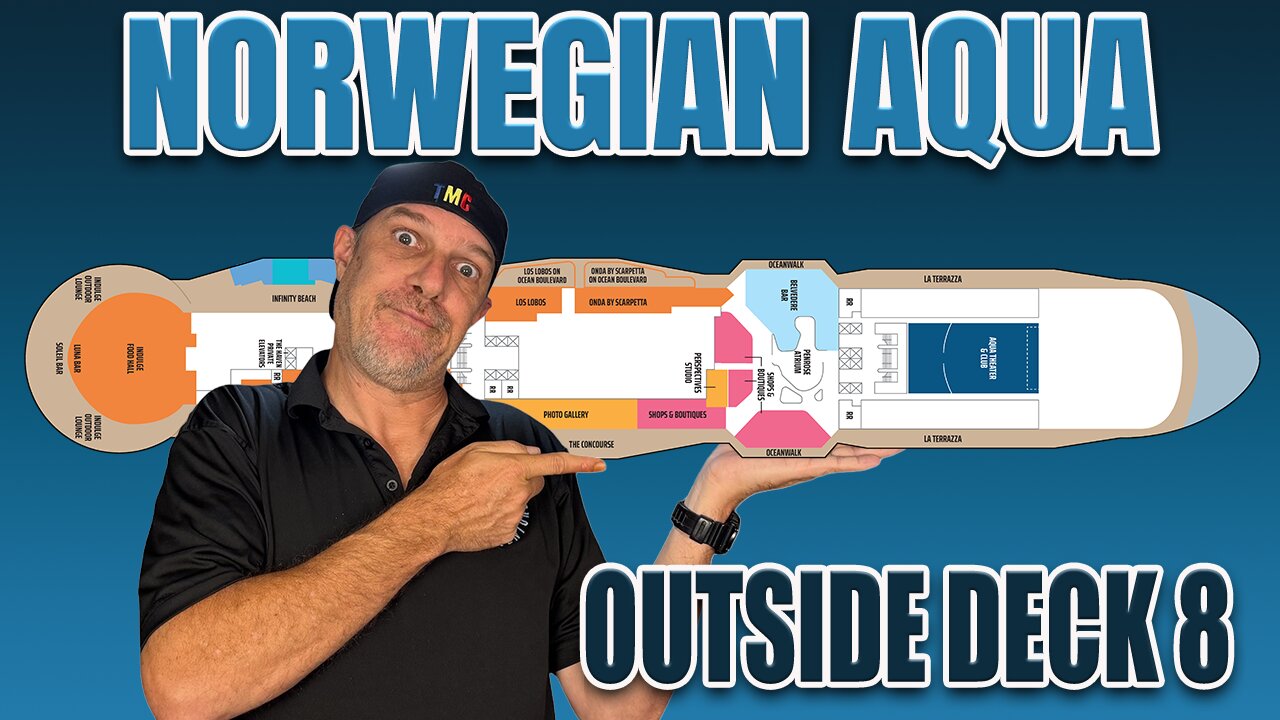 NCL Aqua First Look Public Deck 8 Outside | Tall Man's Cruise Adventures