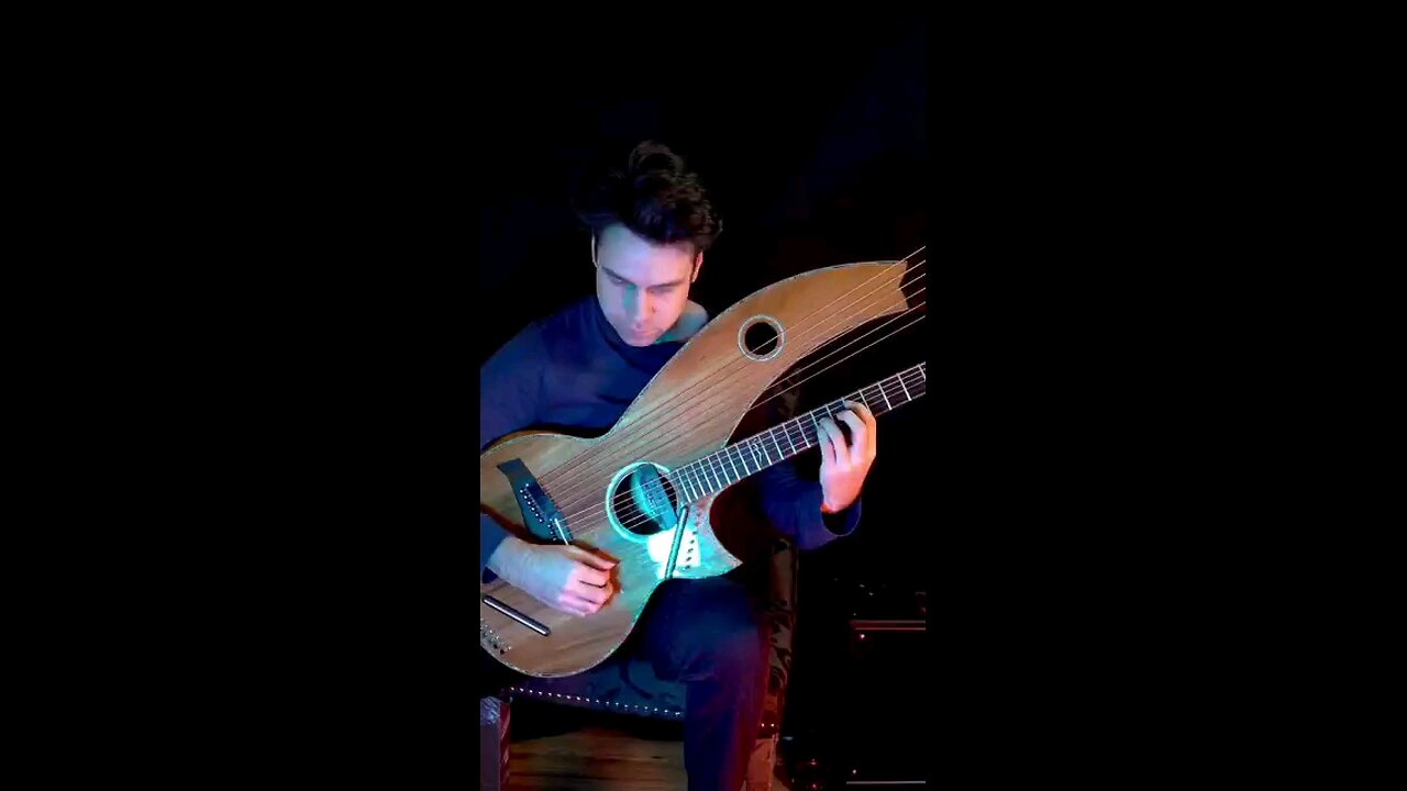 Through the Fire and Flames (DragonForce) - 18 String Harp Guitar - #JamieDupuis