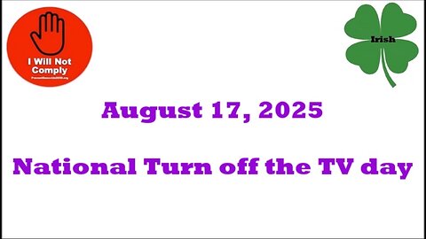National Turn Off TV Aug 17 2025
