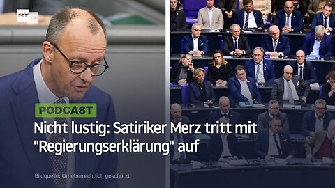 Nicht lustig: Satiriker Merz tritt mit "Regierungserklärung" auf