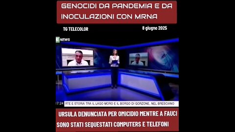 TG TELECOLOR - GENOCIDIO PANDEMICO: DENUNCIA PER OMICIDIO: "SIA IN ARGENTINA CHE IN ITALIA SONO STATE DEPOSITATE DUE DENUNCE PENALI PER IL GENOCIDIO DA INOCULAZIONI CONTRO IL COVID" 8 giugno 2025