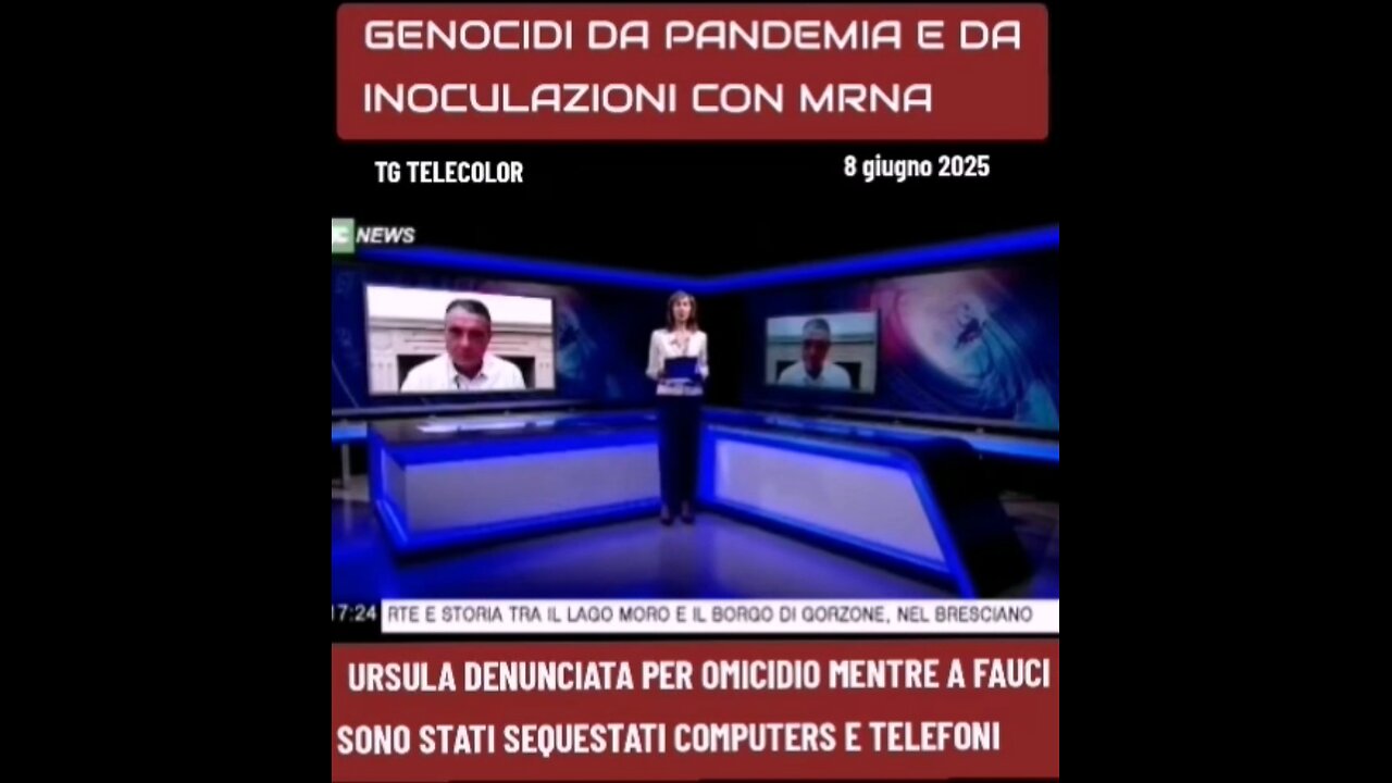 TG TELECOLOR - GENOCIDIO PANDEMICO: DENUNCIA PER OMICIDIO: SIA IN ARGENTINA CHE IN ITALIA SONO STATE DEPOSITATE DUE DENUNCE PENALI PER IL GENOCIDIO DA INOCULAZIONI CONTRO IL COVID 8 giugno 2025