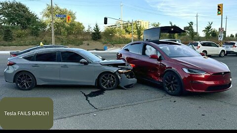 Tesla Driver Triggers Huge Crash | Dashcam Footage