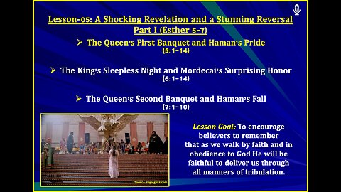 Esther Lesson-05: A Shocking Revelation and A Stunning Reversal - Part I