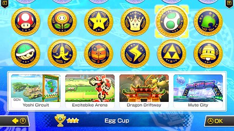 Mario Kart 8 Deluxe (Egg, Triforce, Crossing, & Bell Cup 150cc)