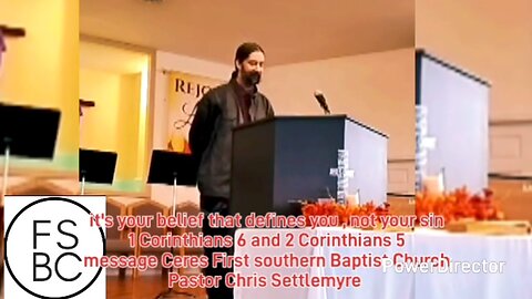 It's your belief that defines you, not your sin 1 Corinthians 6 , 2 Corinthians 5 Ceres FSBC