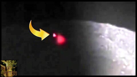 GIANT triangular craft over the moon
