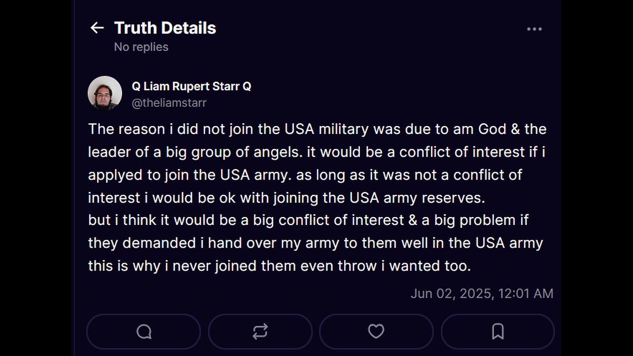 the real reason i never joined the USA army.