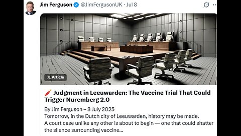 VACCINE BIOWEAPON💉 evidence filed in Dutch court against Global Elites..