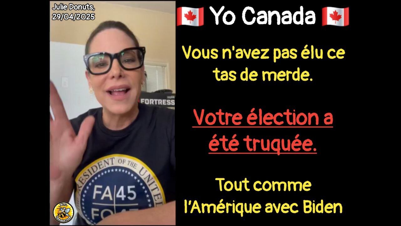 votre élection a été truquée. Tout comme l’Amérique avec Biden.
