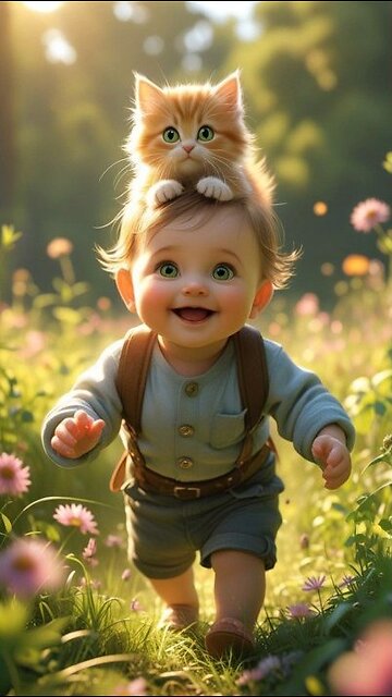 Baby & Kitten’s Fart Trek!