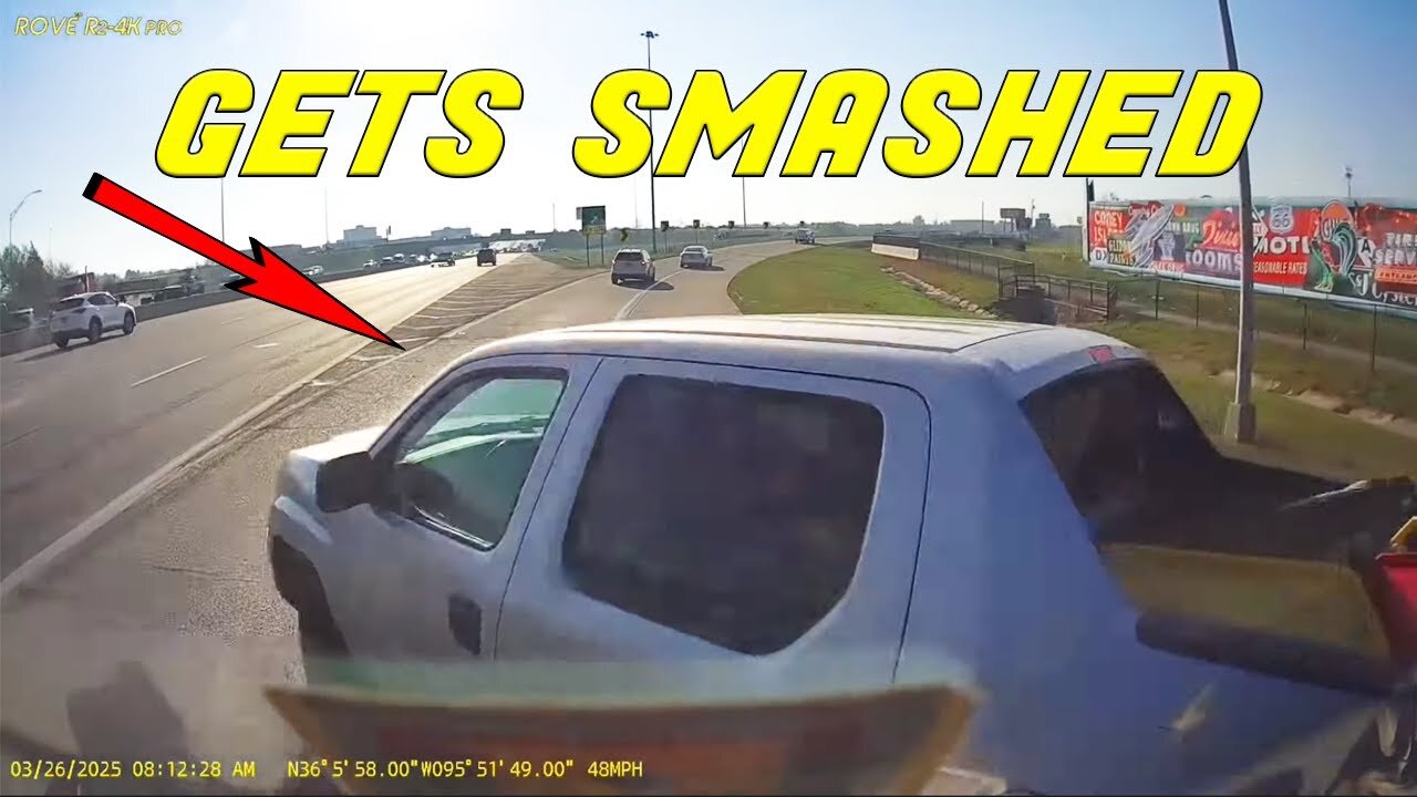 IDIOT JUST COULDN'T MISS HIS EXIT
