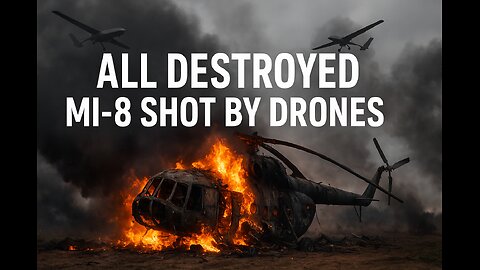 “All destroyed_ – Video shows Mi-8 helicopter shot by Ukrainian drones in Crimea