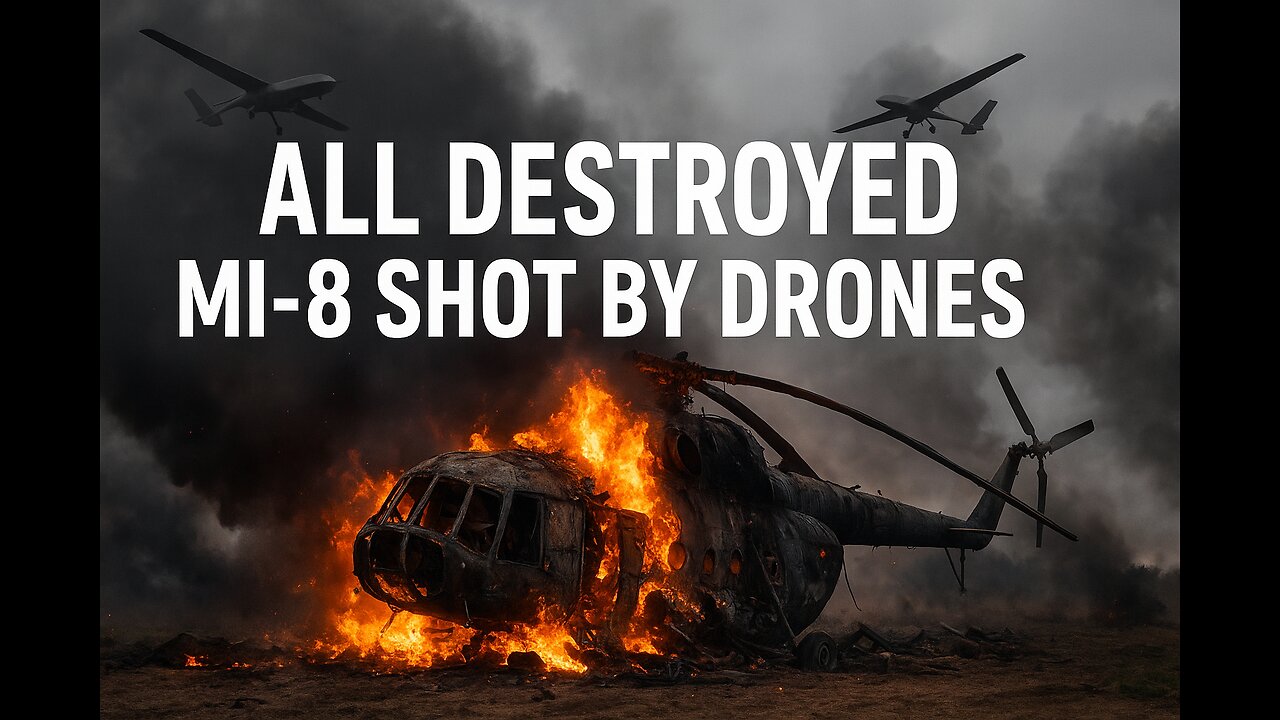 “All destroyed_ – Video shows Mi-8 helicopter shot by Ukrainian drones in Crimea