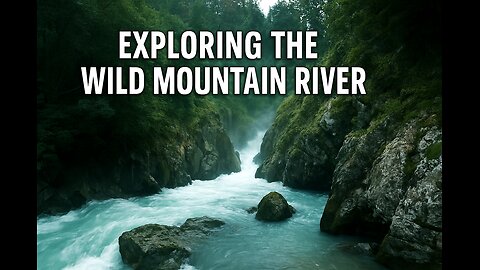 Relaxing Music Video - Exploring the Wild Mountain River | 4K Relaxing Nature Sounds & Scenery