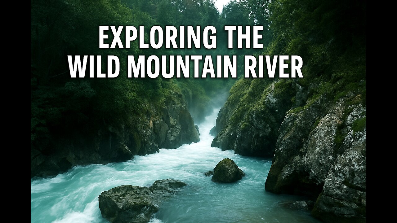 Relaxing Music Video - Exploring the Wild Mountain River | 4K Relaxing Nature Sounds & Scenery