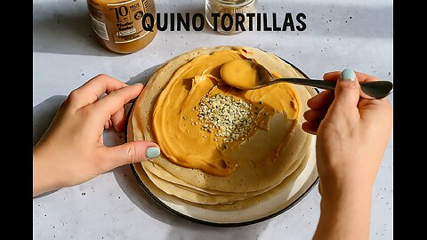 2 INGREDIENTS QUINOA TORTILLAS🌱🌮💪Full Recipe in Descrip/ make easy vegan gluten-free QUINOA Bread