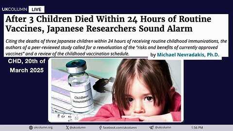 Japanese Children Die Within 24 Hours of Routine Vaccines, Prompting Urgent Reviews - UK Column