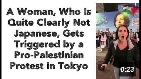 "Non-Japanese Woman Reacts Intensely to Pro-Palestinian Protest in Tokyo"