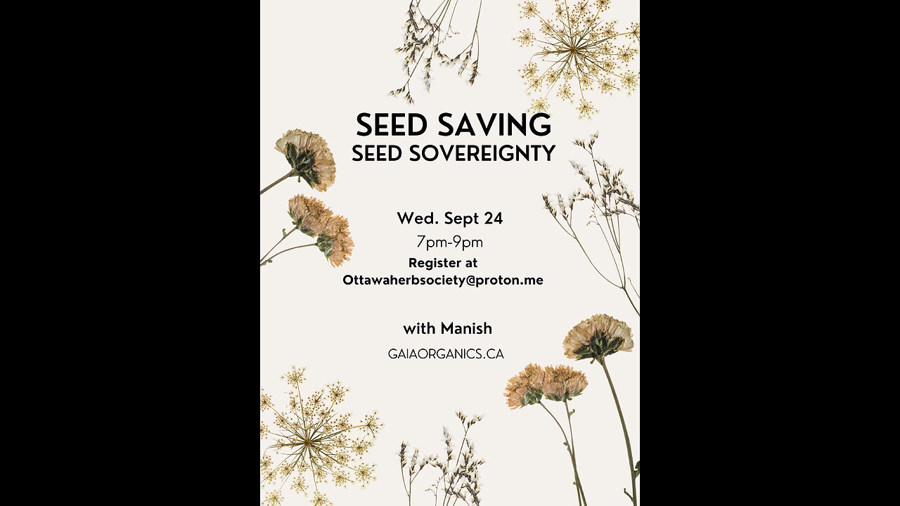SEED SAVING - Seed Sovereignty