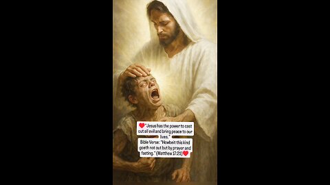 ♥️Jesus has the power to cast out all evil and bring peace to our lives.♥️ #jesuschrist #bibleverses