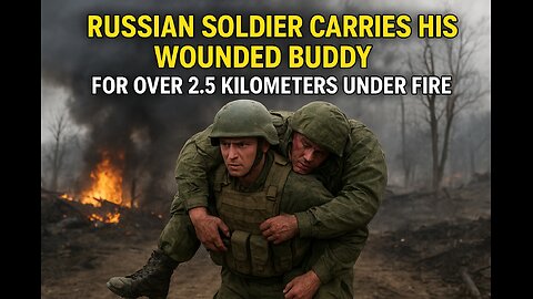 Russian soldier carries his wounded buddy for over 2.5 kilometers under fire