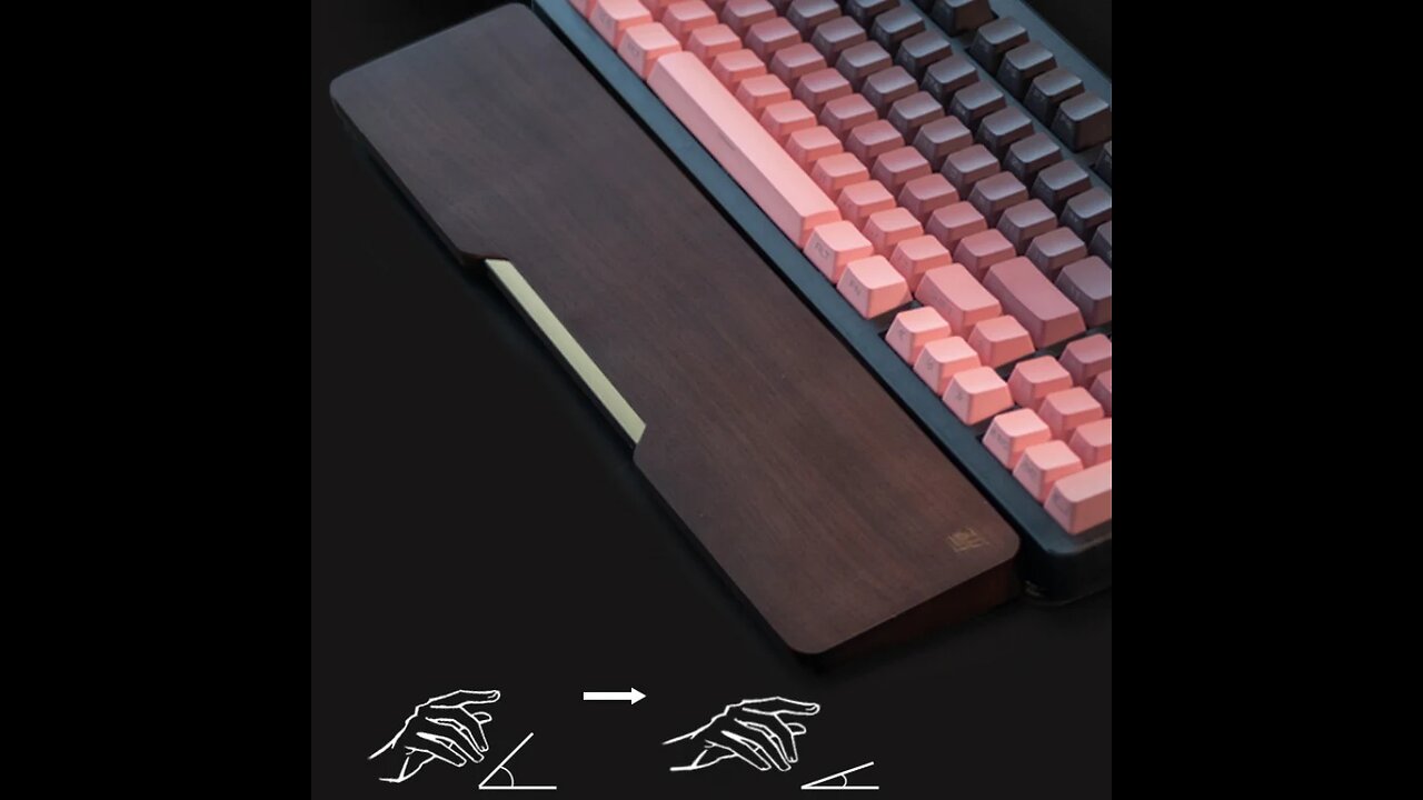 Solid Wood Keyboard Wrist Rest